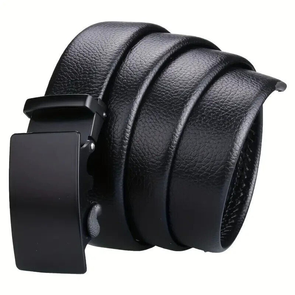 Minimalism Versatile PU Leather Black Belt For Men And Women 46 in